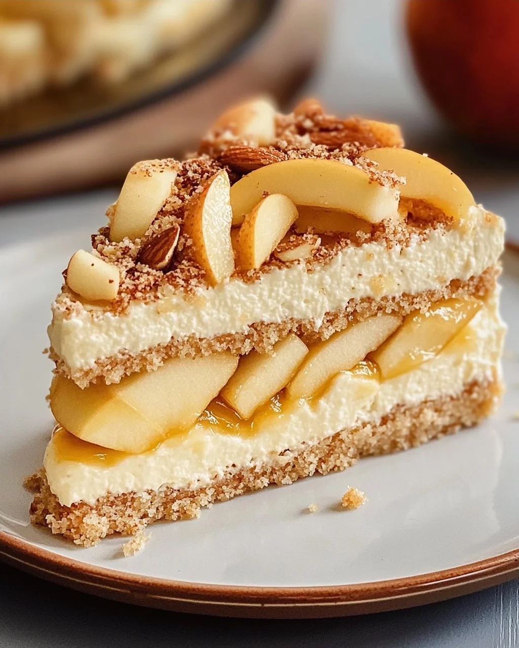 Apfel-Mascarpone-Torte mit Mandelboden