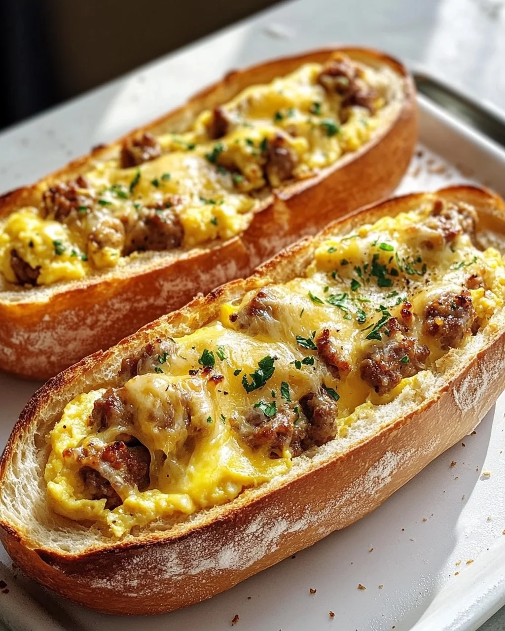 Baguette Boote: Ei, Rindswurst – Dein perfektes Frühstück!