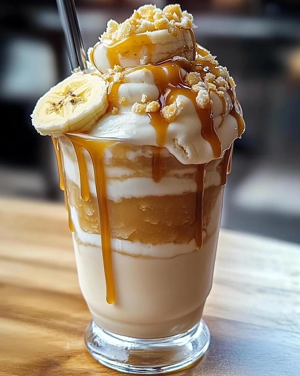 Bananen-Karamell-Frappé: Schnell und cremig genießen