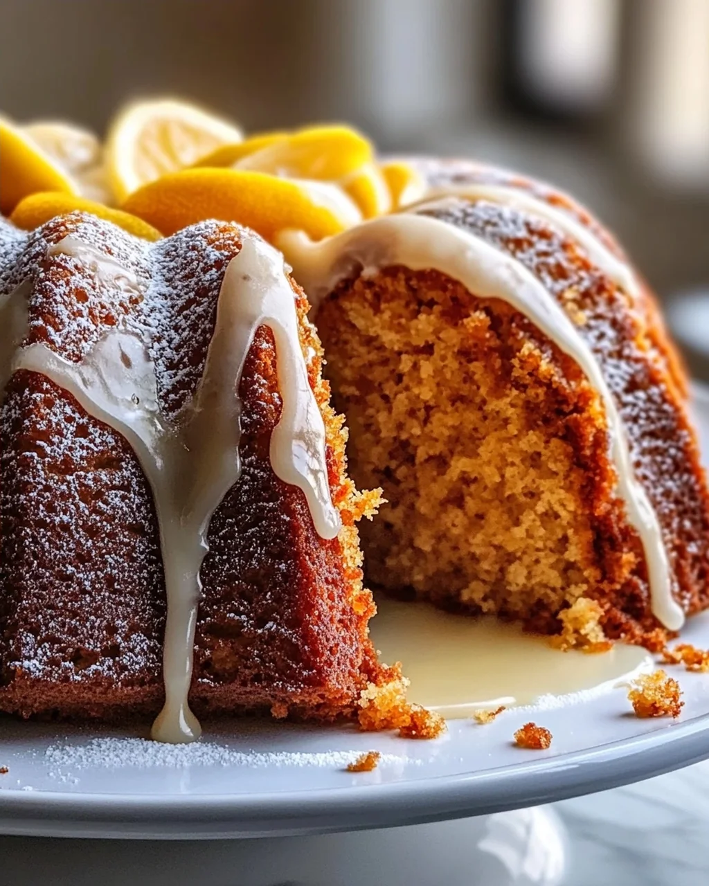 Bester Karottenkuchen Gugelhupf mit spritziger Zitrone