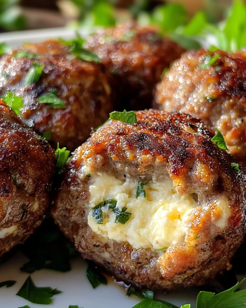 Bifteki - Griechische Frikadellen gefüllt mit Schafskäse
