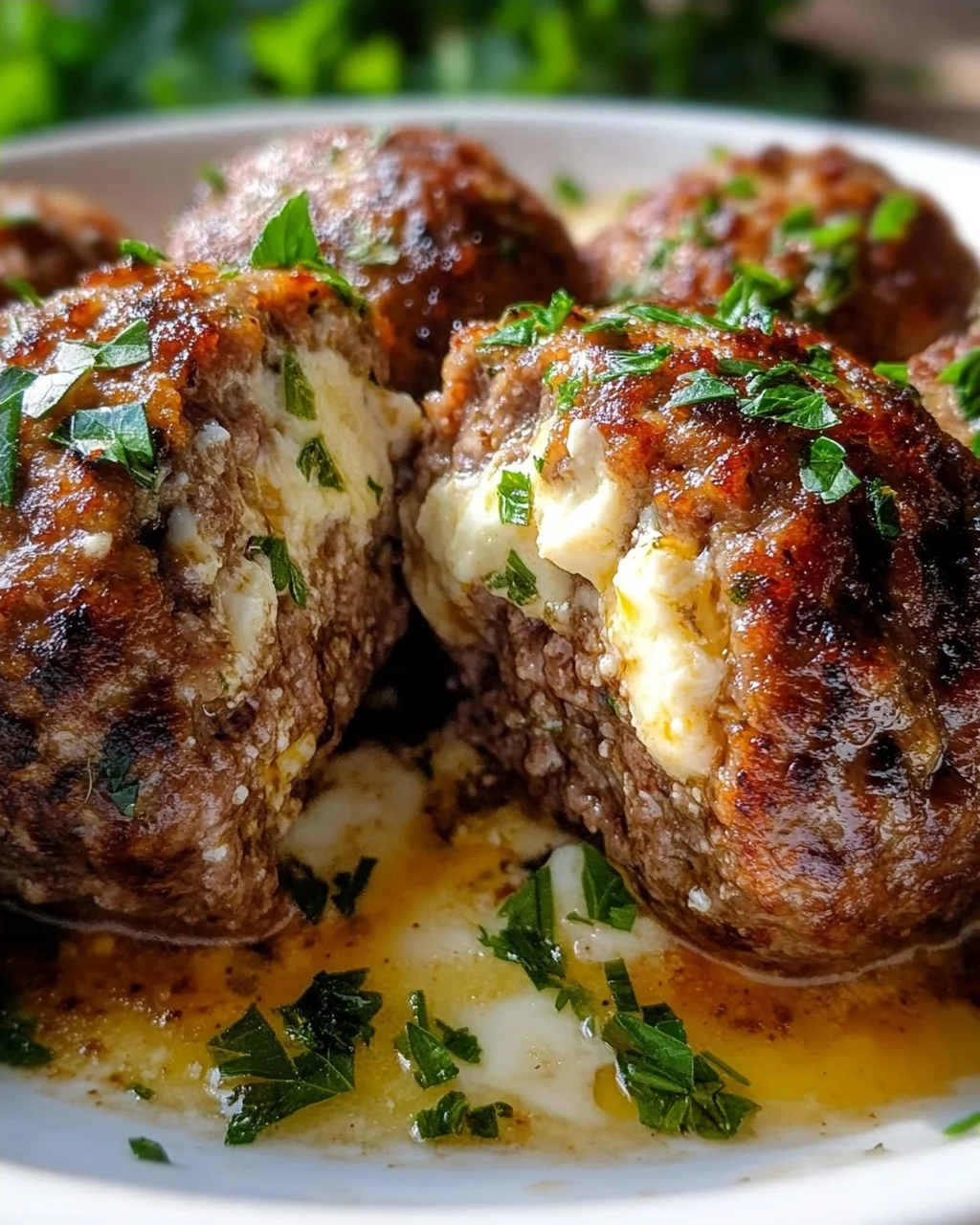 Bifteki - Griechische Frikadellen gefüllt mit Schafskäse