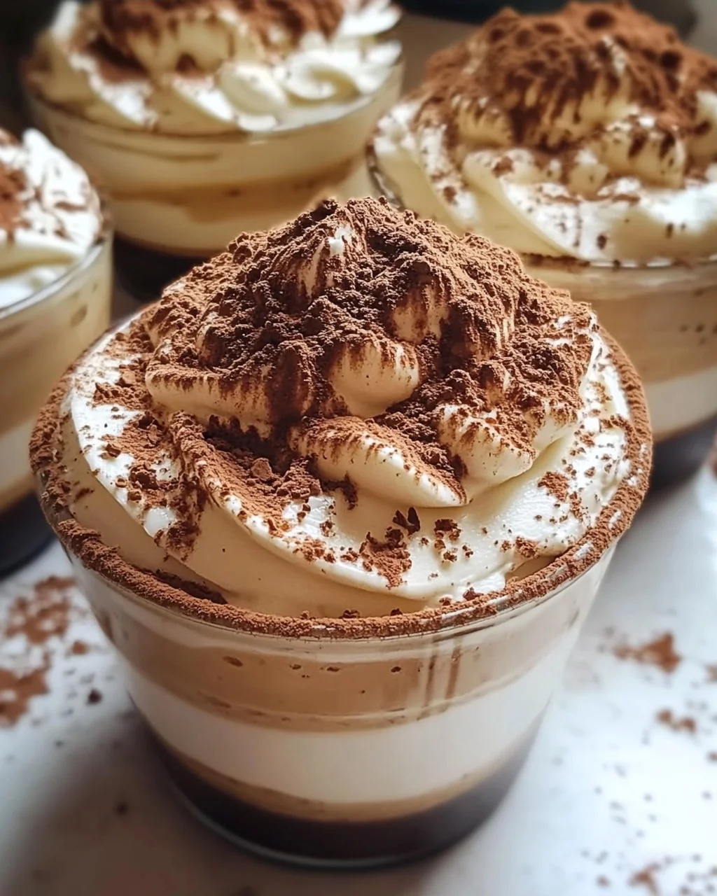 Capuccino-Creme, die wie Tiramisu schmeckt