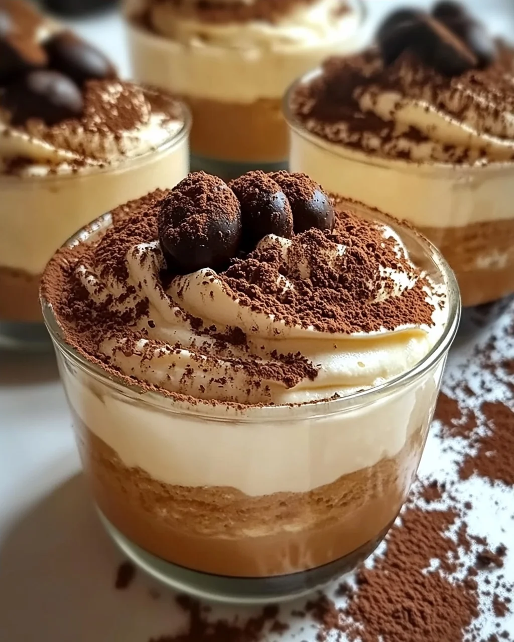 Capuccino-Creme, die wie Tiramisu schmeckt