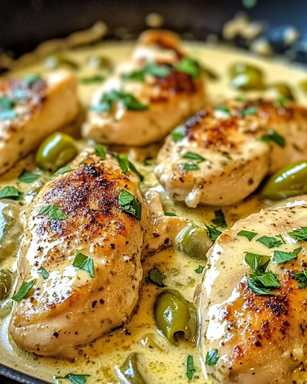 Cremige Pepperoncini-Hühnchen-Pfanne für Eilige