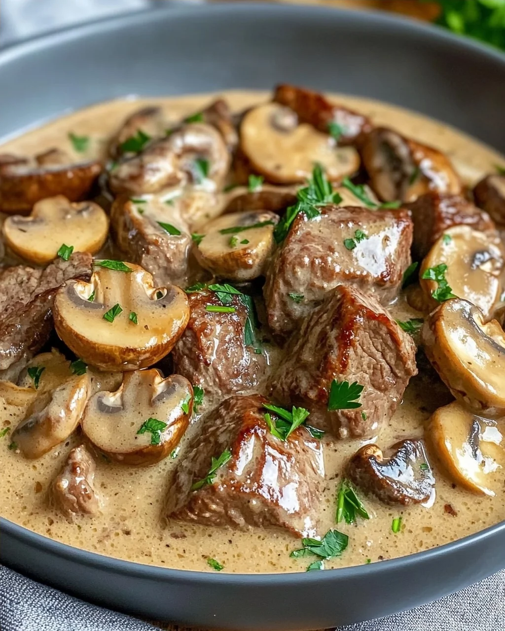 Cremiger Filettopf mit Champignons