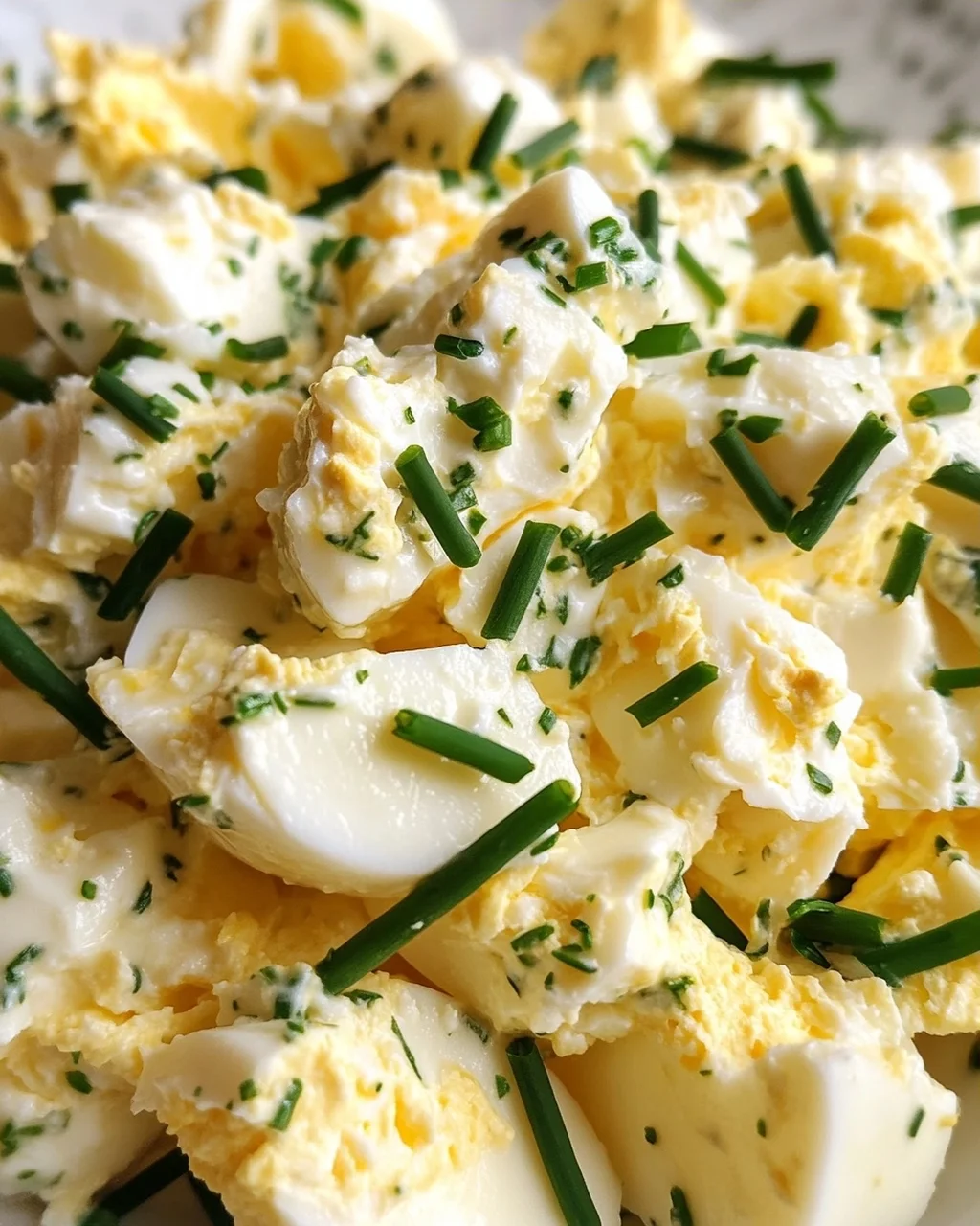 Eiersalat aus körnigem Frischkäse