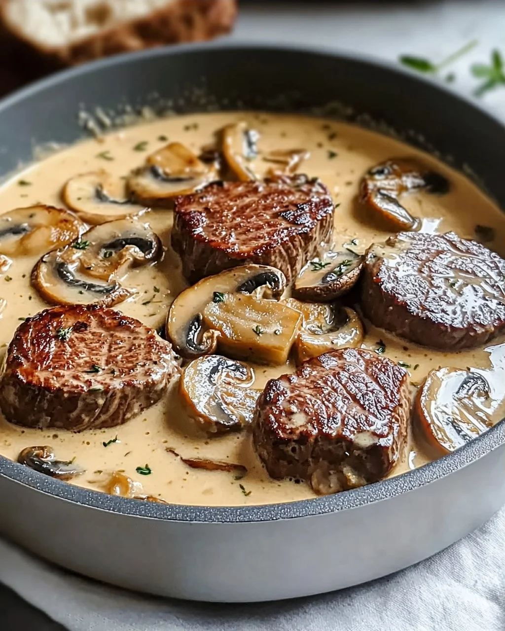 Filettopf mit Champignons - einfach & so cremig