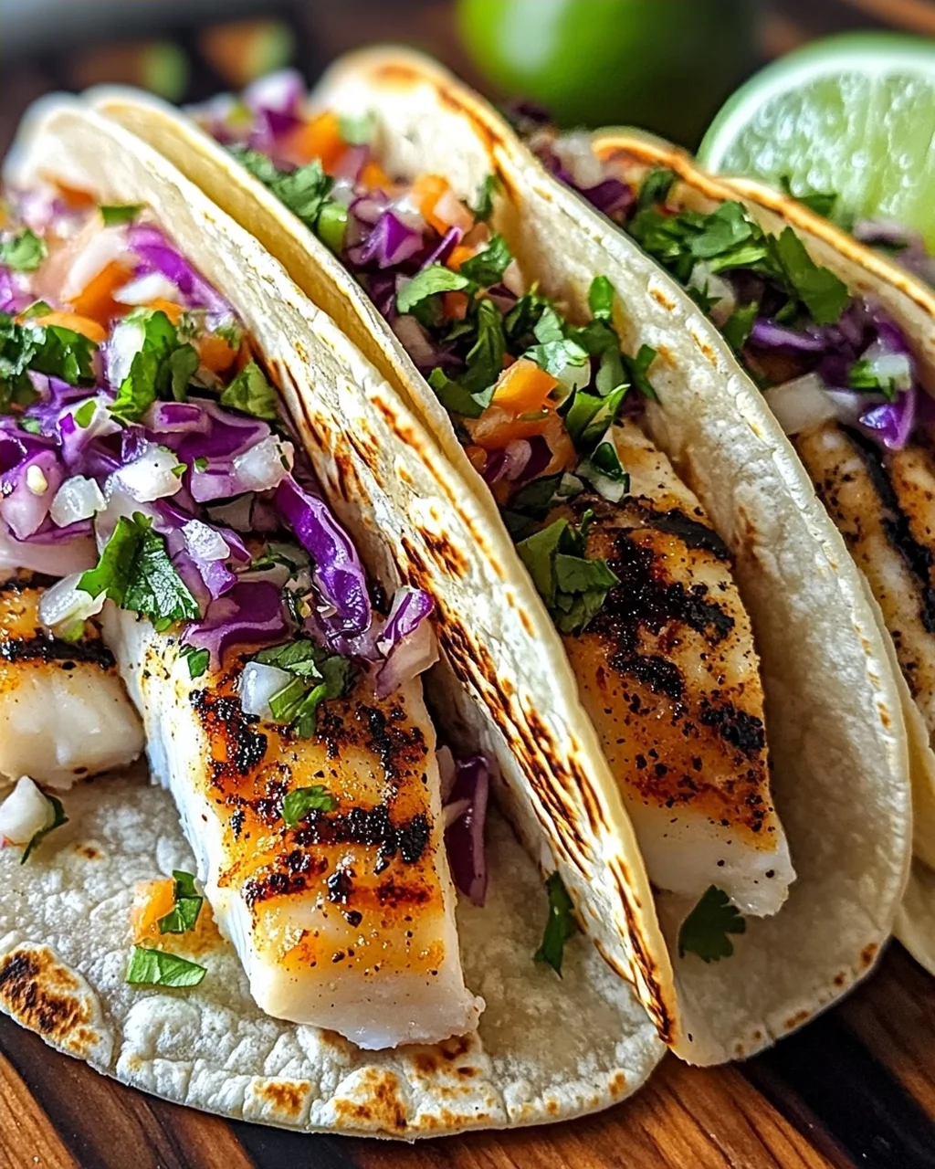 Gegrillte Fisch-Tacos für den perfekten Abendessen-Genuss