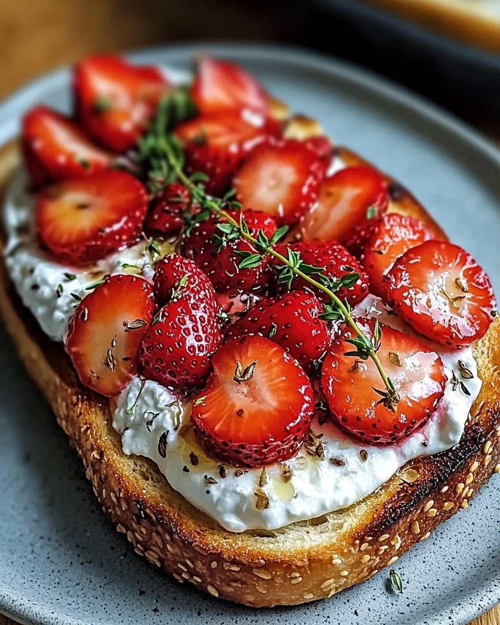 Gerösteter Erdbeer-Quark-Toast für jeden Anlass