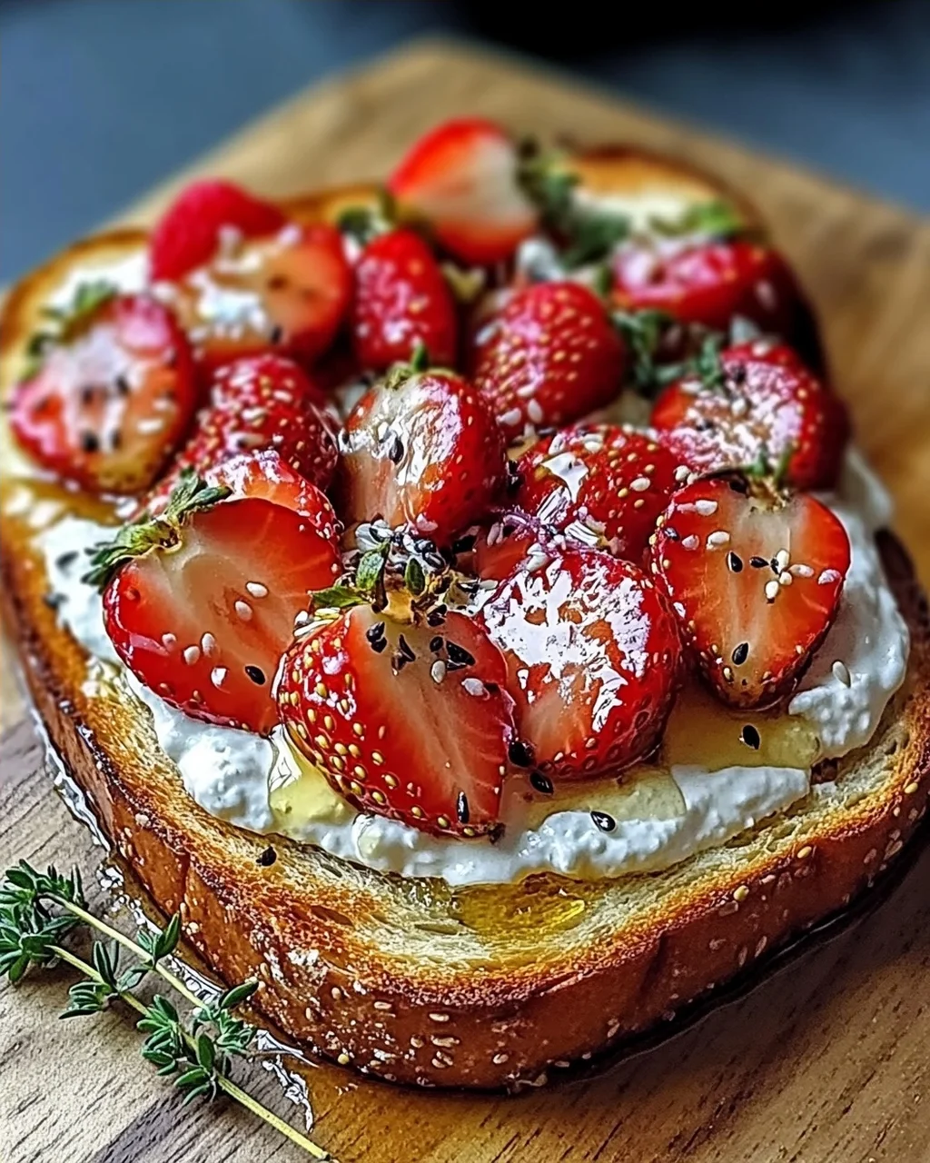 Gerösteter Erdbeer-Quark-Toast für jeden Anlass