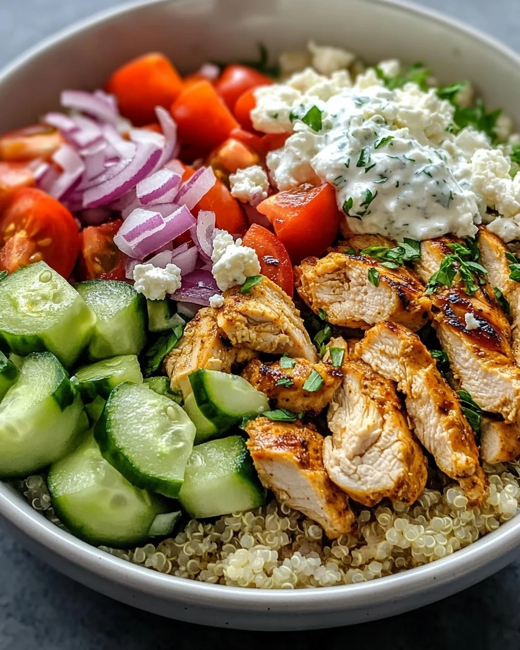 Griechische Chicken Gyro Bowls – Gesund & Lecker Genießen!