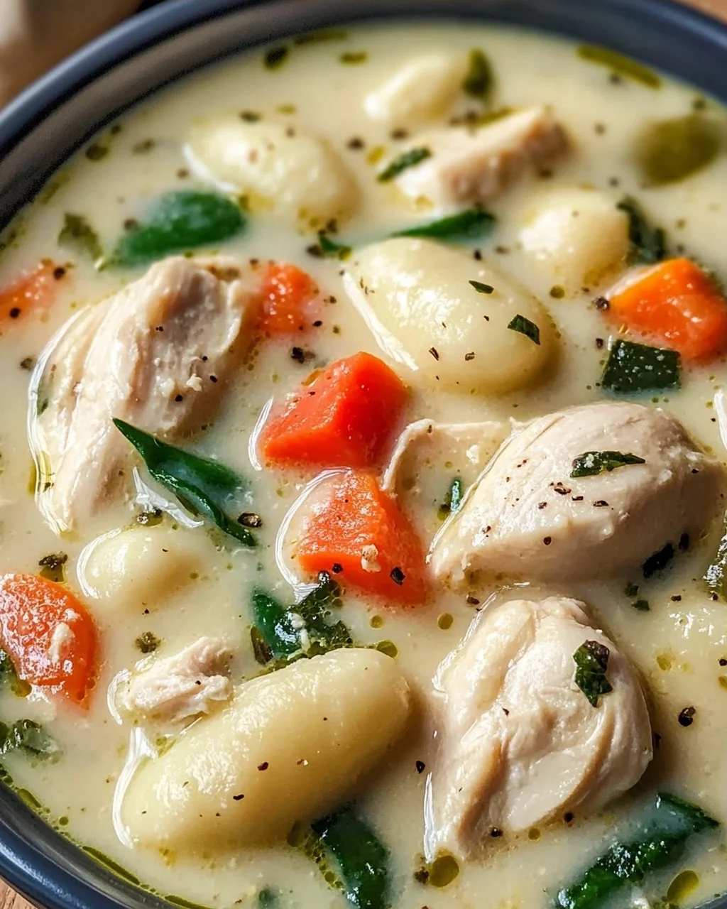 Hähnchen-Gnocchi-Suppe