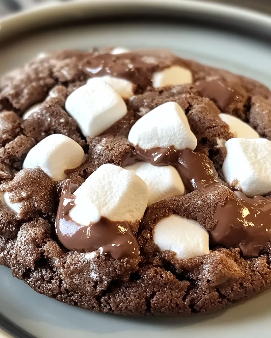 Heiße Schokoladenkekse mit gooey Marshmallows