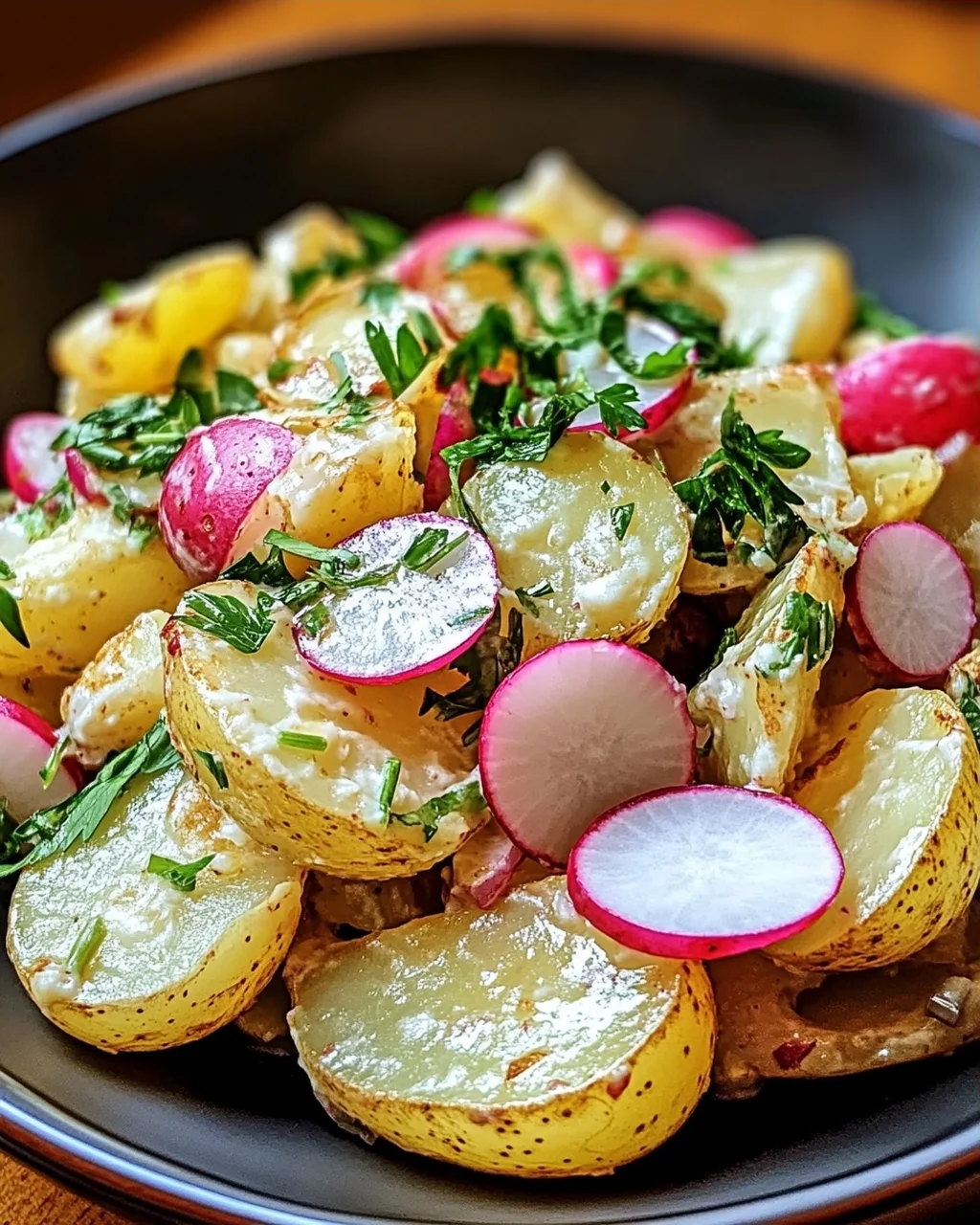 Kartoffelsalat mit Radieschen