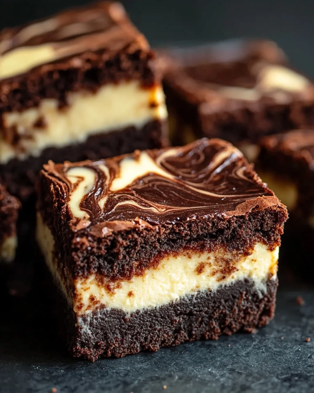 Käsekuchen Brownies mit Frischkäse und Schokolade