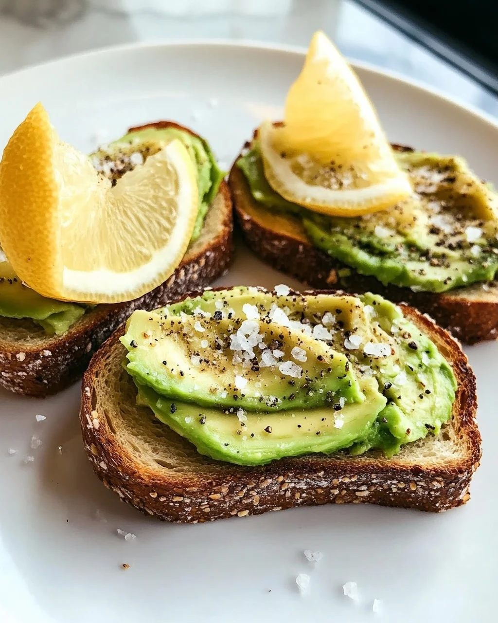 Klassischer Avocado Toast mit Meersalz & Zitrone – Frisch!
