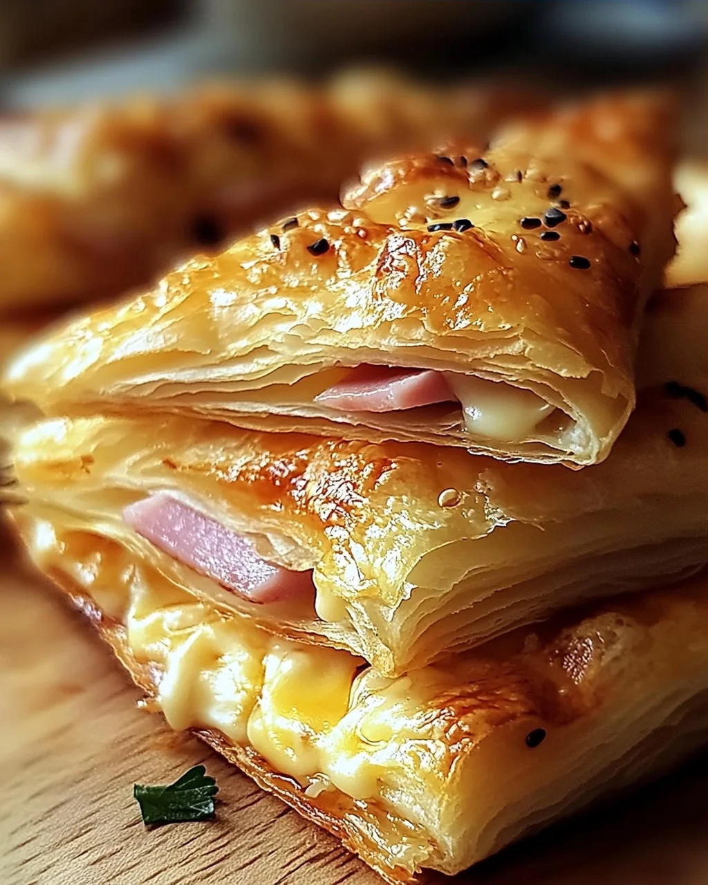Knusprige Blätterteig-Schinken-Käse
