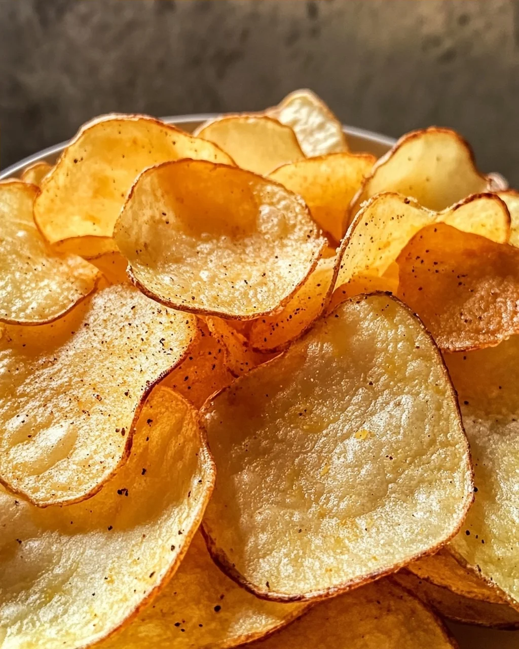 Knusprige Kartoffelchips aus der Heissluftfritteuse Rezept