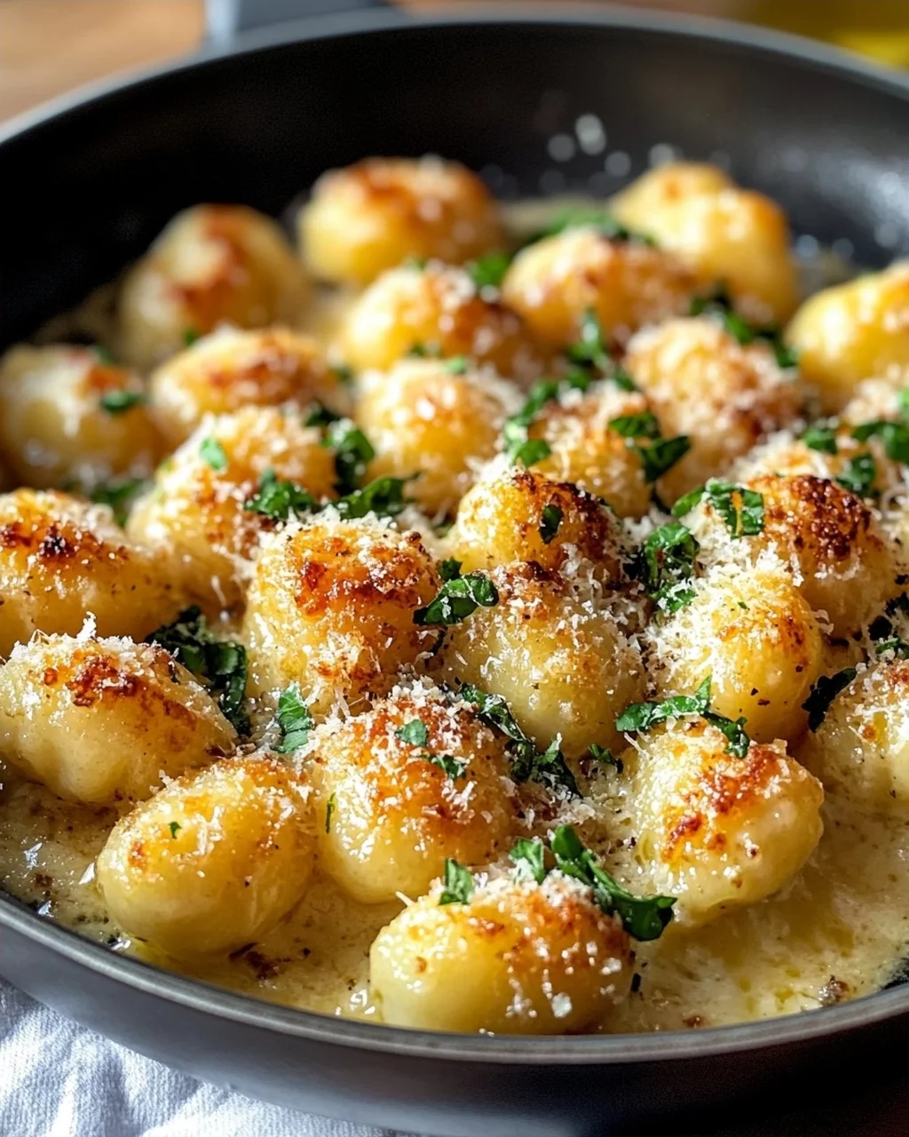 Knusprige Knoblauch-Parmesan Gnocchi Pfanne – Lecker & Schnell