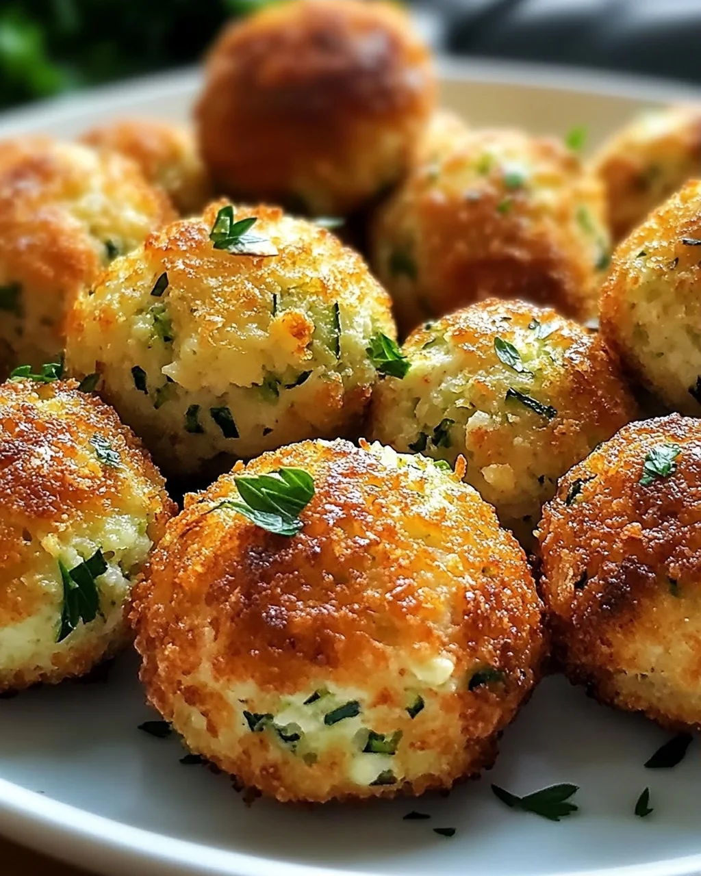 Knusprige Zucchini-Feta-Bällchen aus dem Ofen