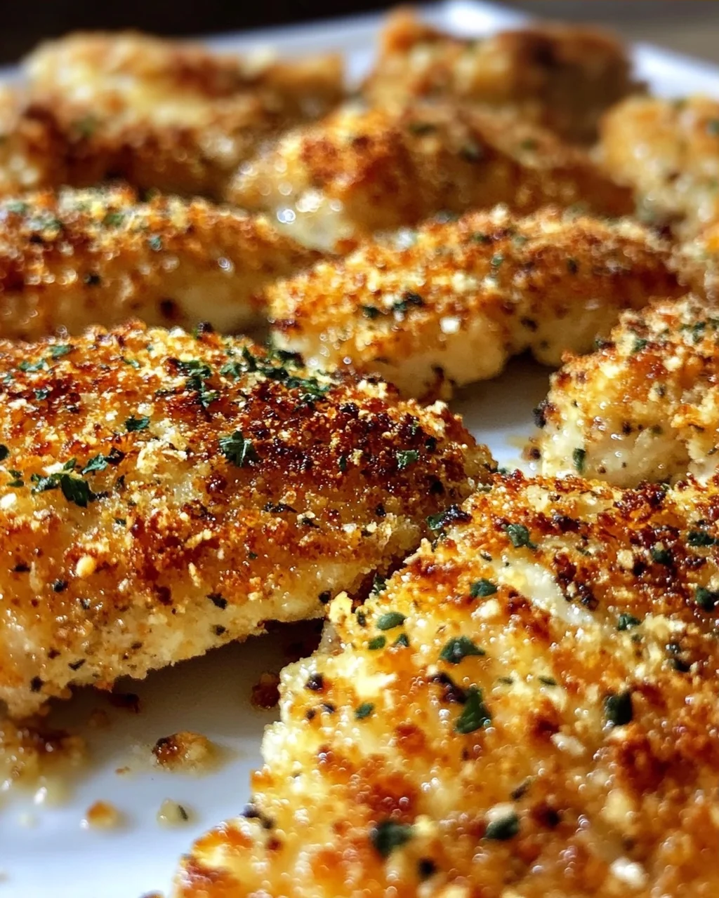 Knuspriges Parmesan-Knoblauch Hähnchen vom Blech