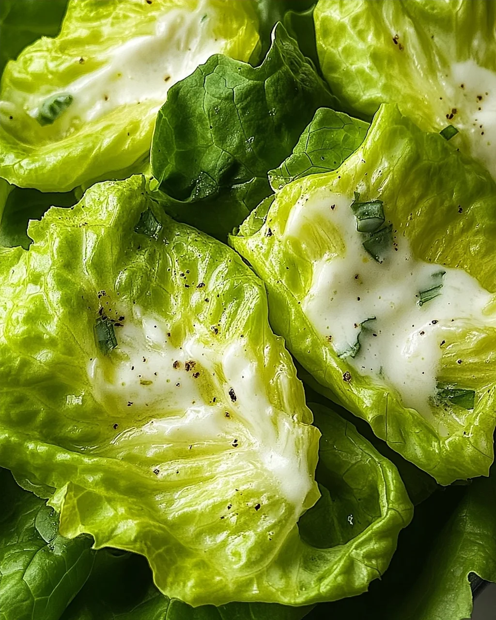 Kopfsalat mit Omas Sahne-Zitronen-Dressing