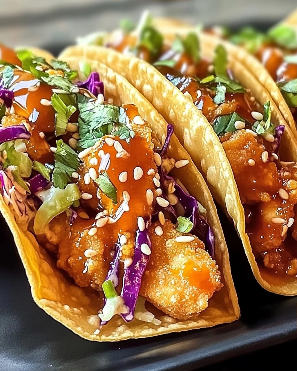 Krosse Hähnchen Wonton Tacos in 30 Minuten