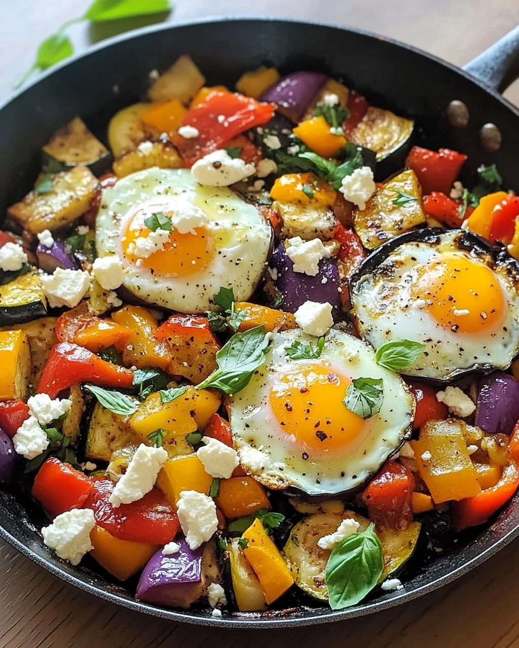 Mediterrane Frühstücks-Pfanne für Energie am Morgen