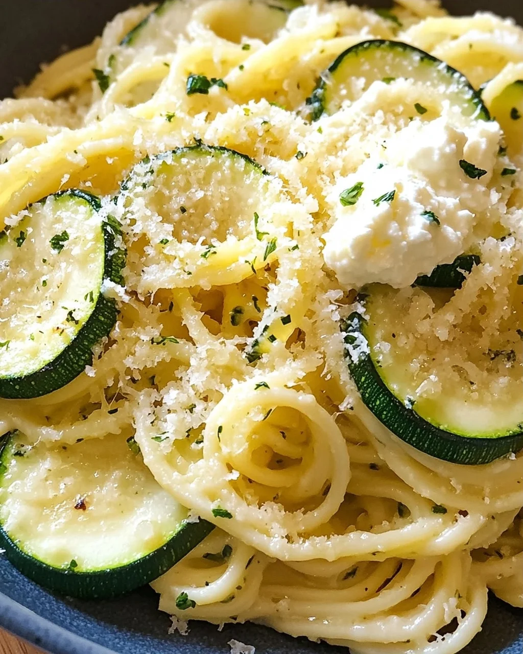 Pasta mit Zucchini in 15 Minuten zubereiten
