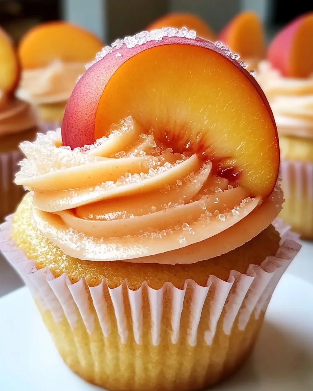 Pfirsich Bellini Cupcakes für festliche Anlässe