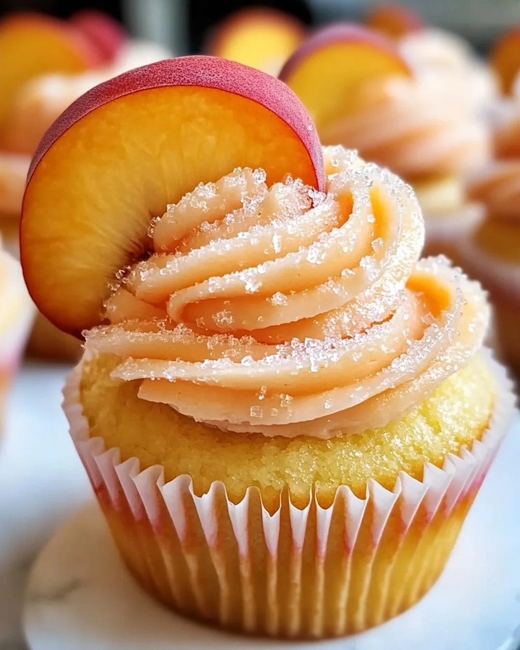 Pfirsich Bellini Cupcakes für festliche Anlässe