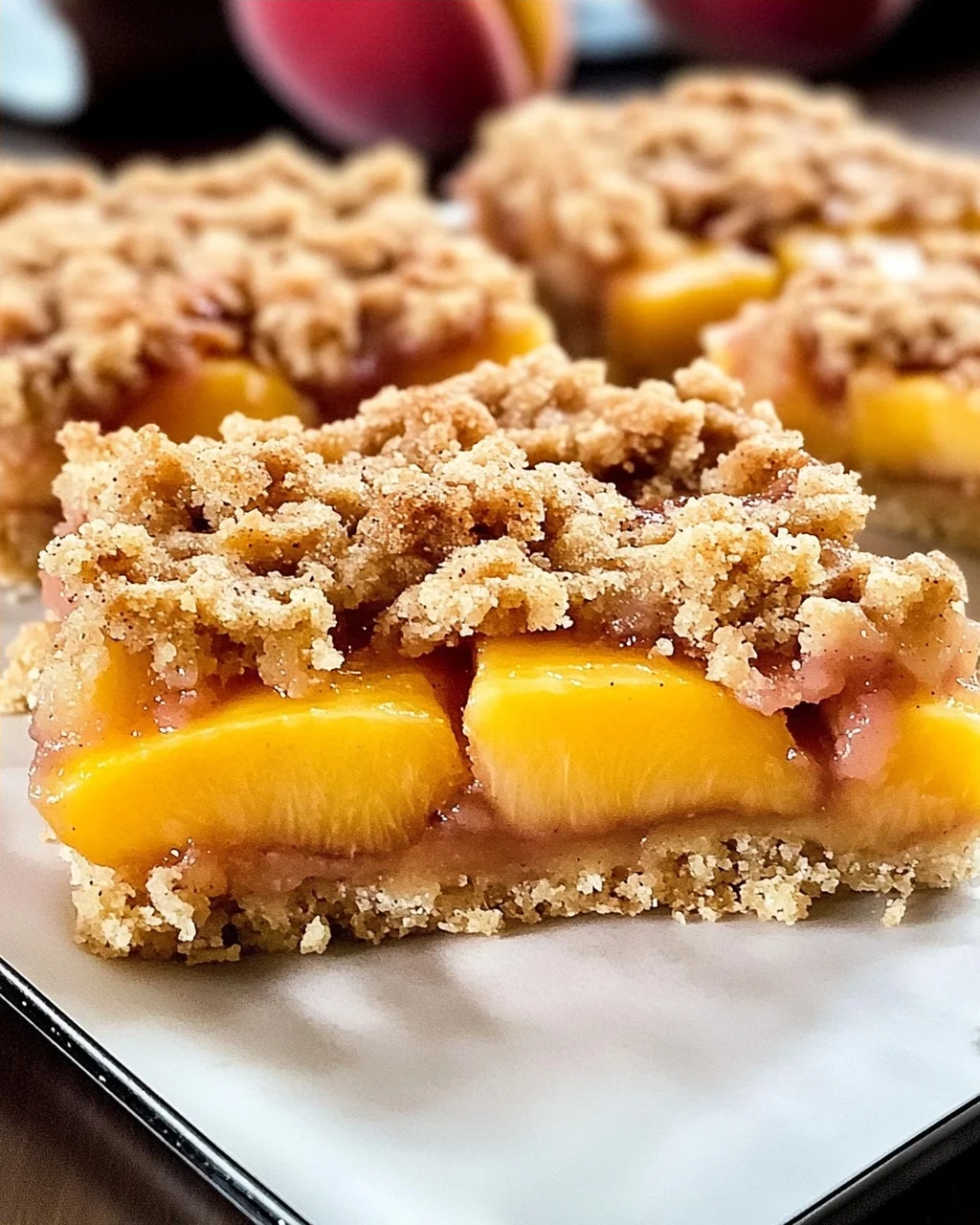 Pfirsich Streusel Riegel leicht gemacht