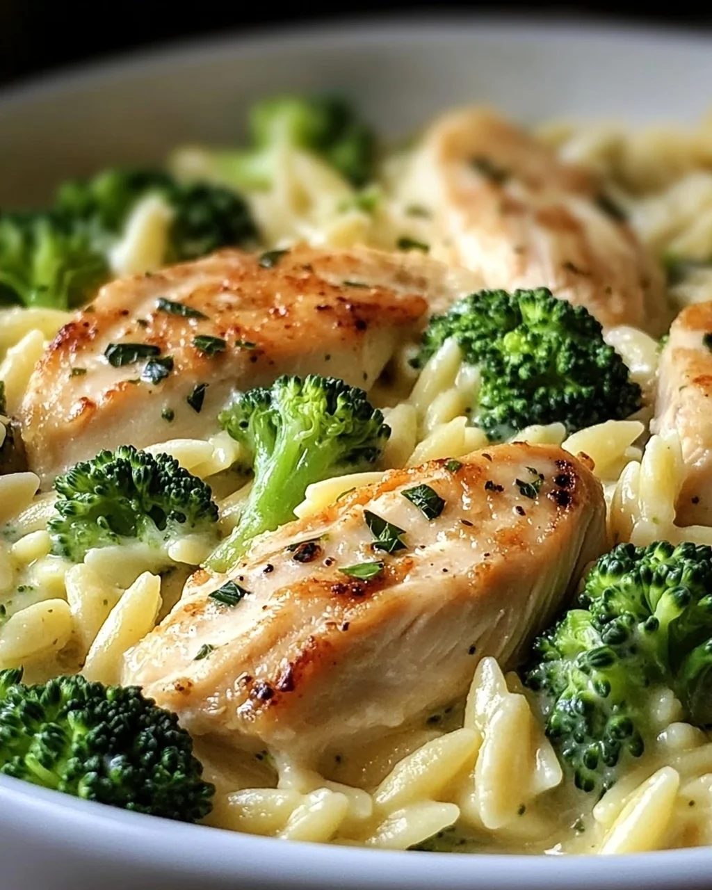 Rezept: Cremiges Hähnchen-Brokkoli-Orzo – unwiderstehlich gut!