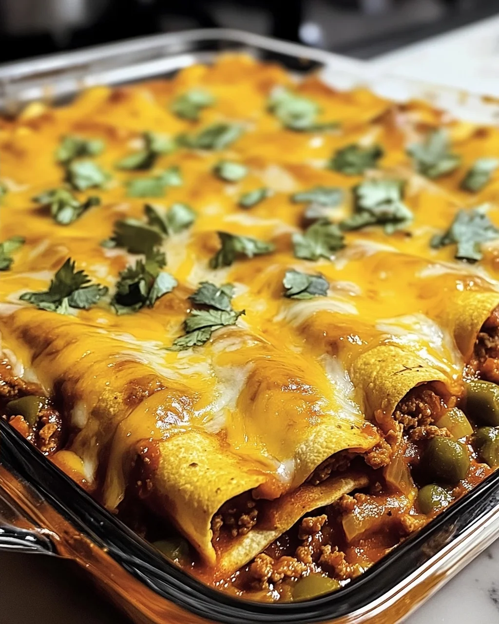 Rindfleisch-Enchilada-Auflauf für die ganze Familie