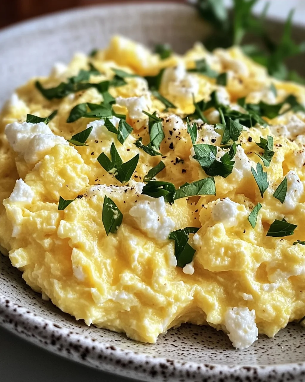 Rührei mit Hüttenkäse
