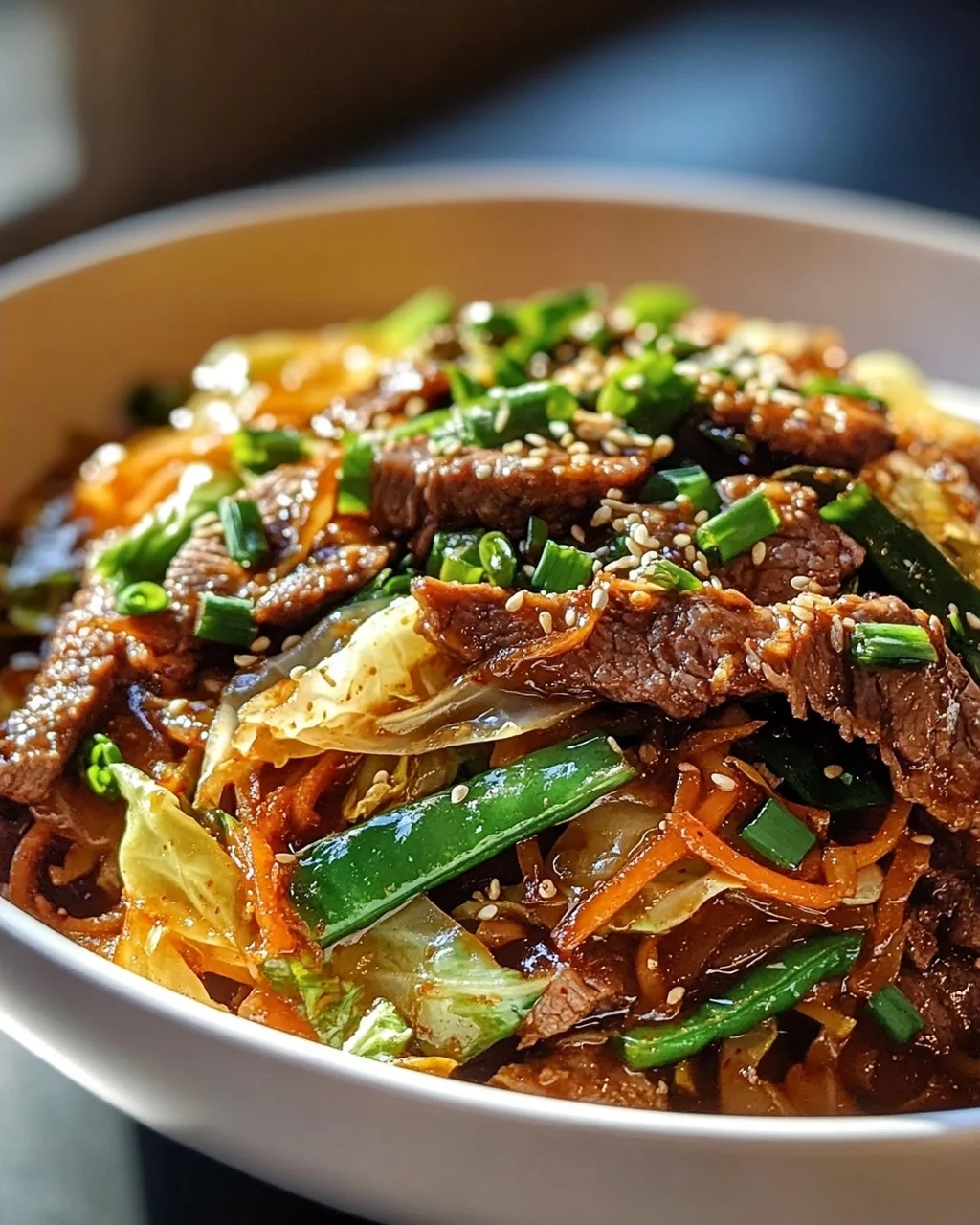 Scharfe Koreanische Rindfleisch-Kohl-Pfanne – Schnell & Lecker