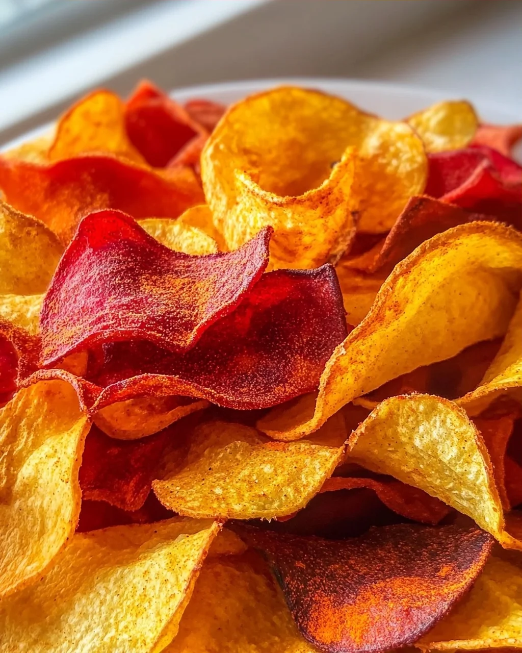 Scharfe Paprika Chips: Knusprig aus der Air Fryer!