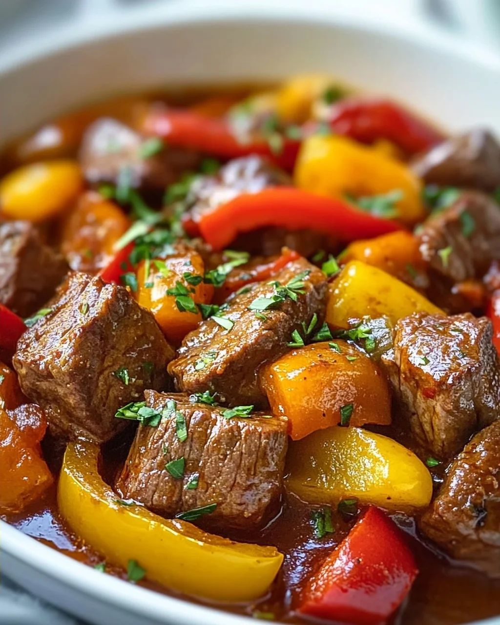 Schaschliktopf Herbst: Rindfleisch, Paprika & Kräuter Genuss