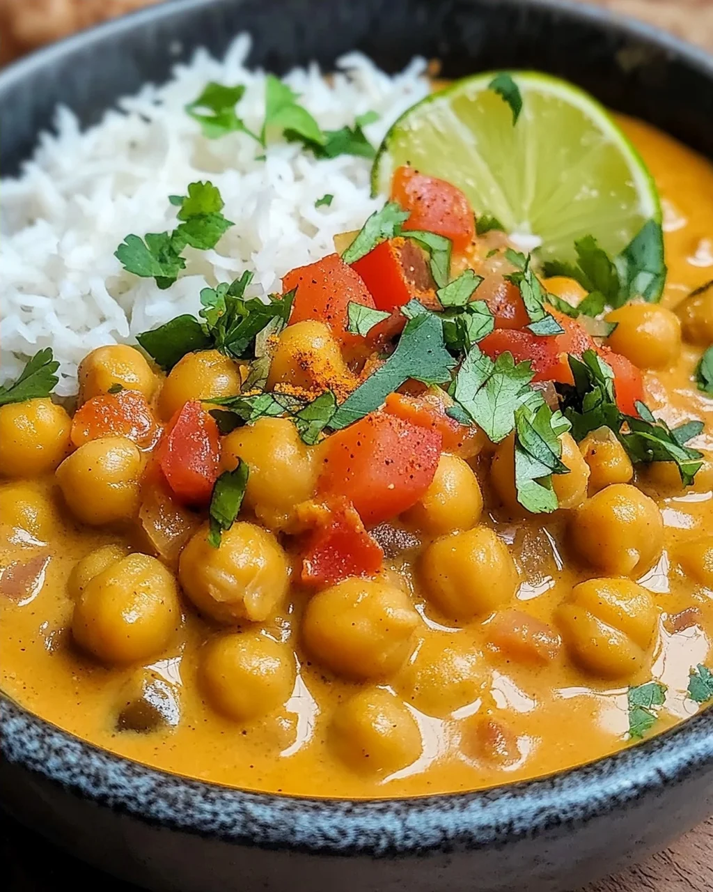 Schnelles Kichererbsen-Curry mit Kokosmilch