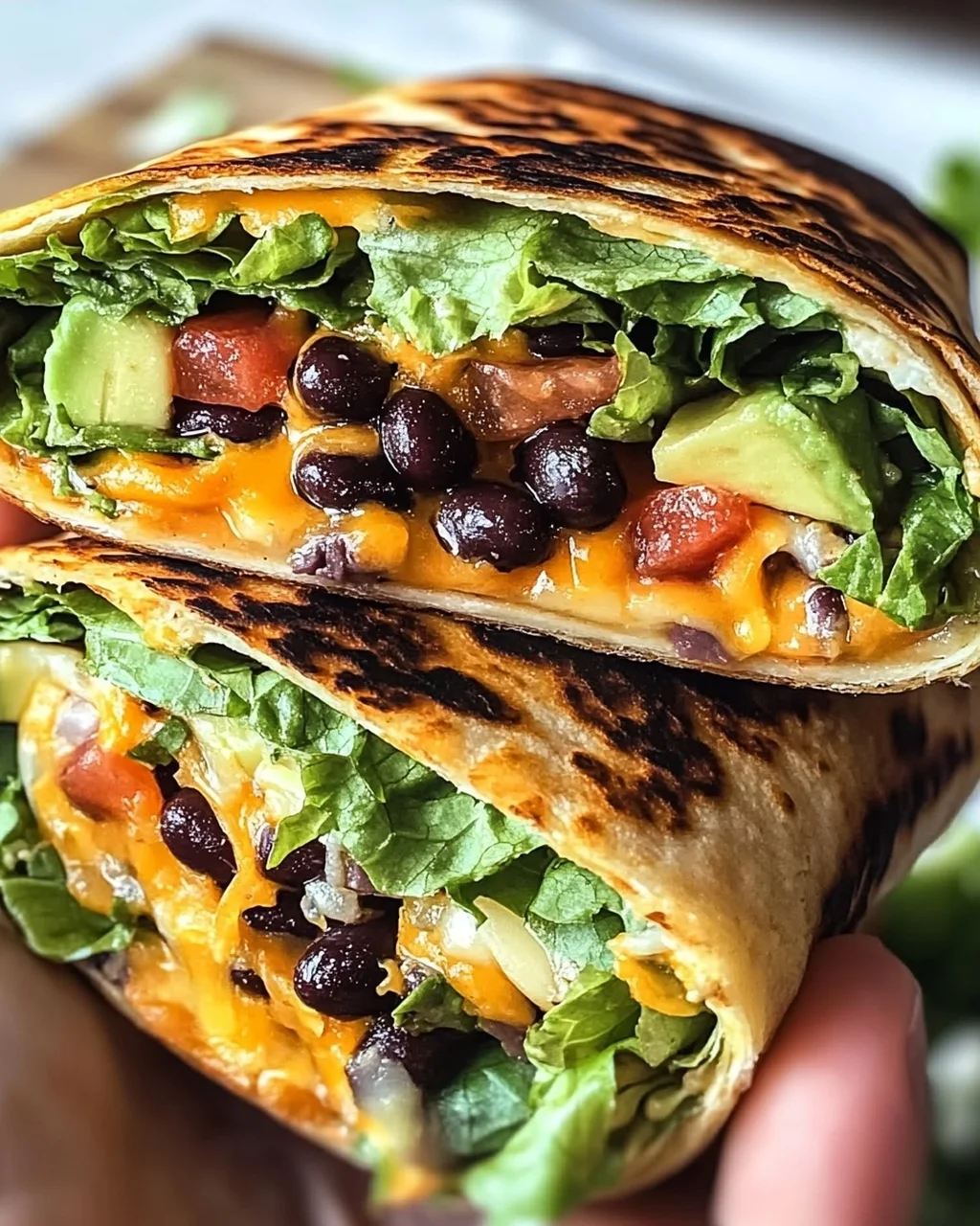 Schwarzbohnen Crunch Wrap in nur 20 Minuten