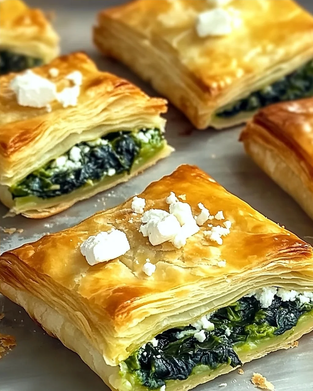 Spinat Feta Blätterteig zum Verlieben