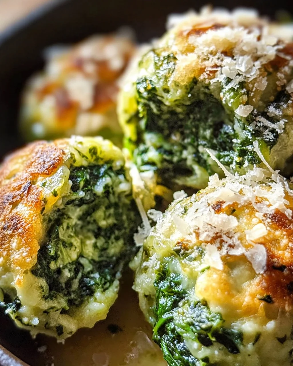 Spinatknödel mit Parmesan