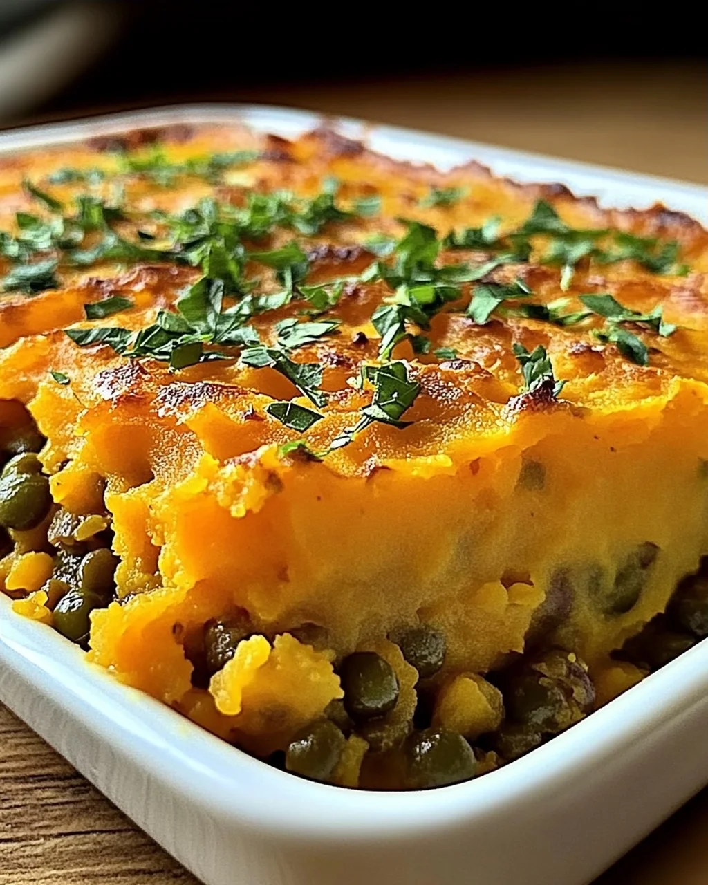 Süßkartoffel- und Linsen-Hirtenkuchen für Veganer