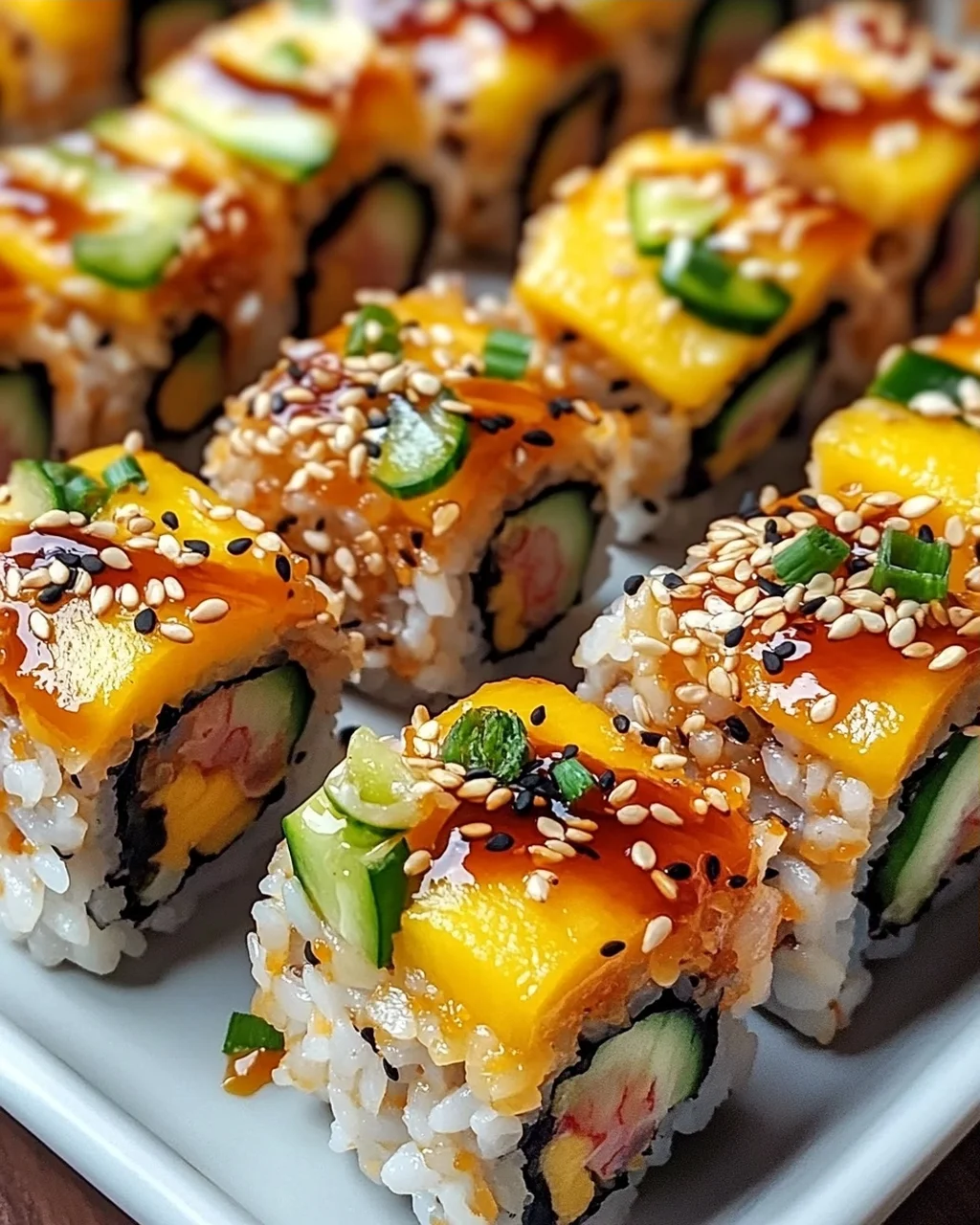 Swicy Mango Knuspriger Reis Sushi für Feinschmecker