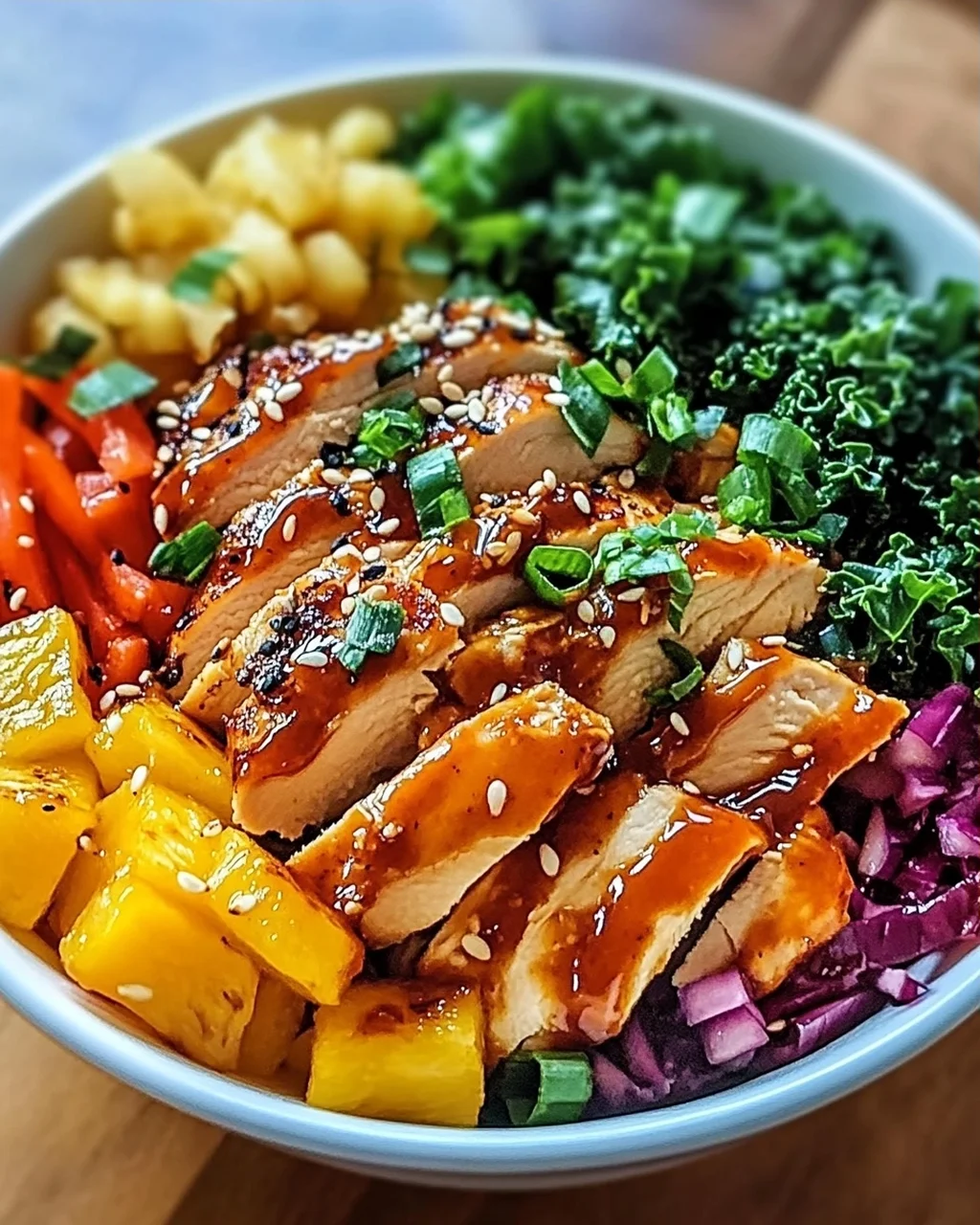 Thai Süßscharfe Chili Hühnchen Buddha Schalen Rezept