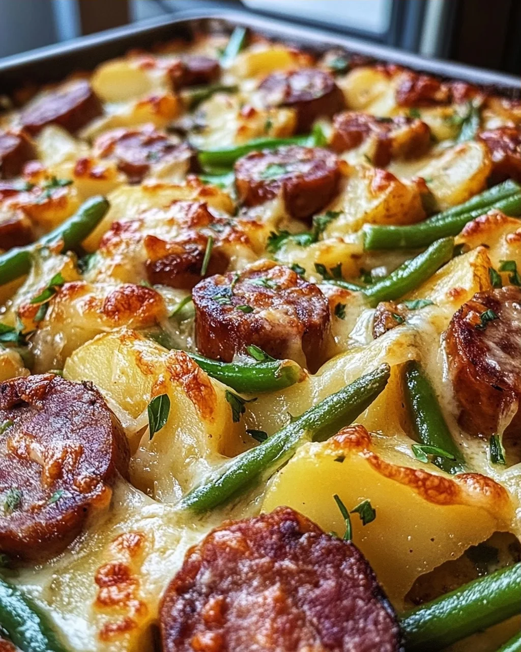 Wurst Bohne Kartoffel Auflauf