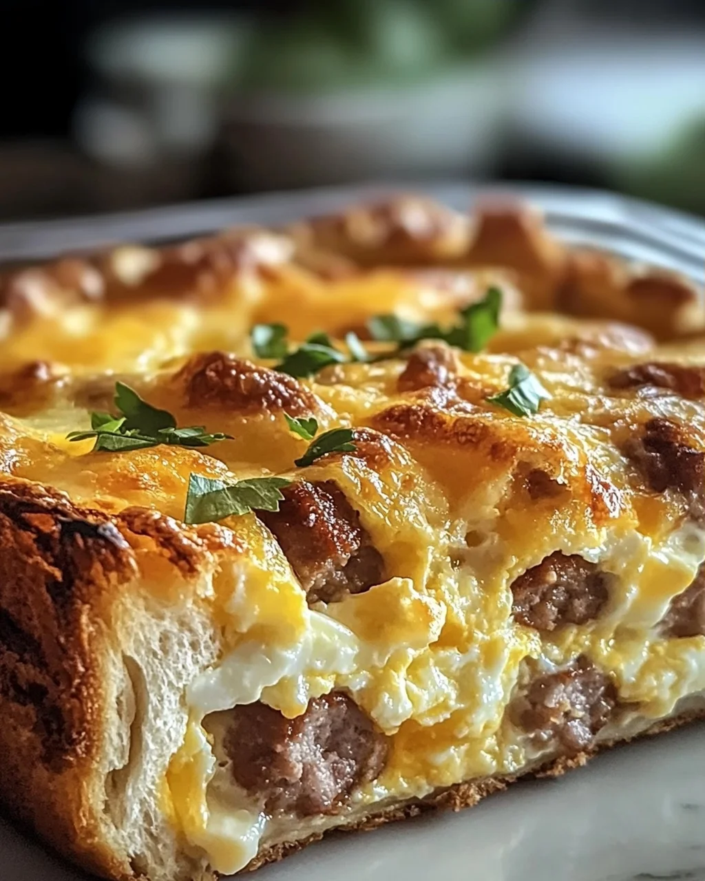 Wurst- und Eierauflauf für gemütliche Frühstücke