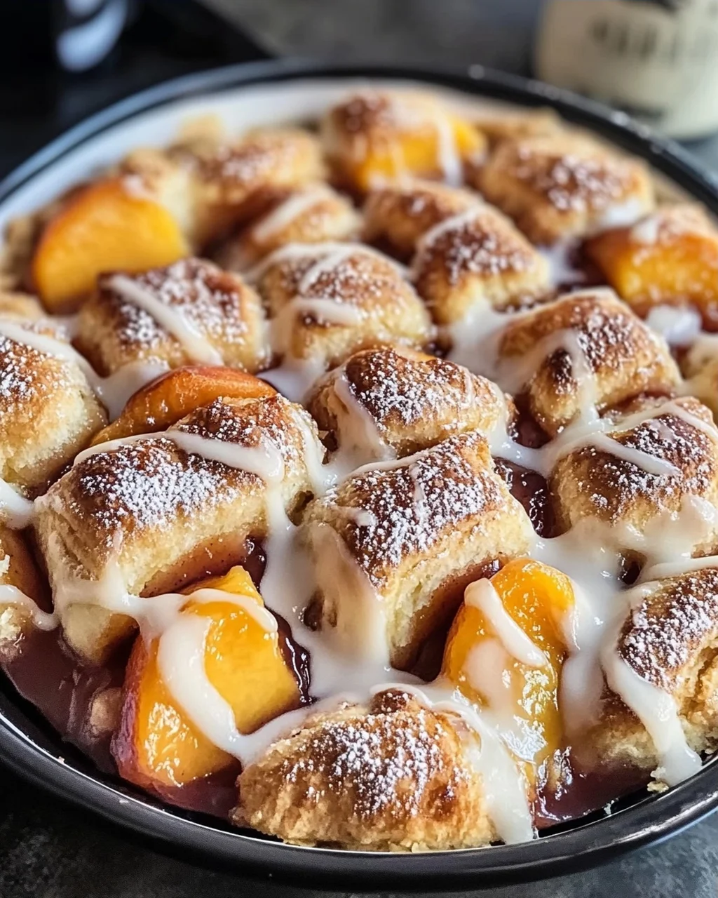 Zimtschnecken-Pfirsich-Cobbler: Einfaches Sommerdessert